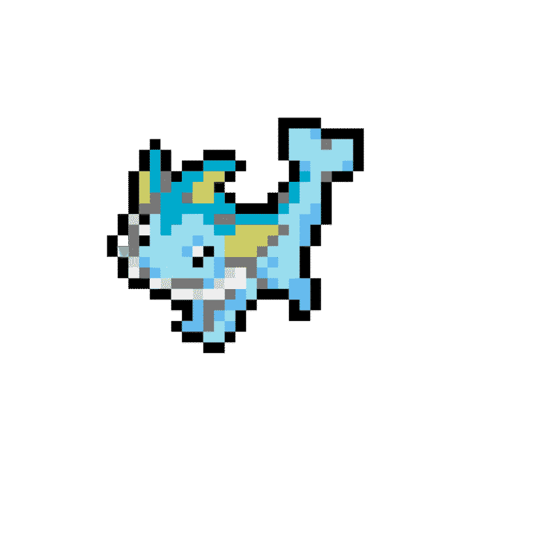 Vaporeon – Pokemon Pärlplatta Mönster
