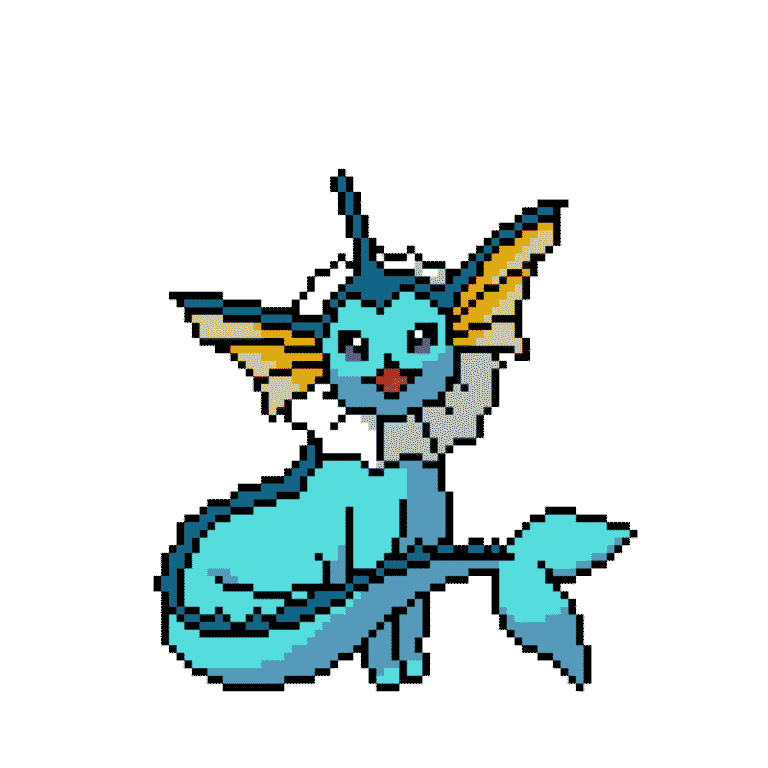 Vaporeon – Pokémon – Pokemon Pärlplatta Mönster