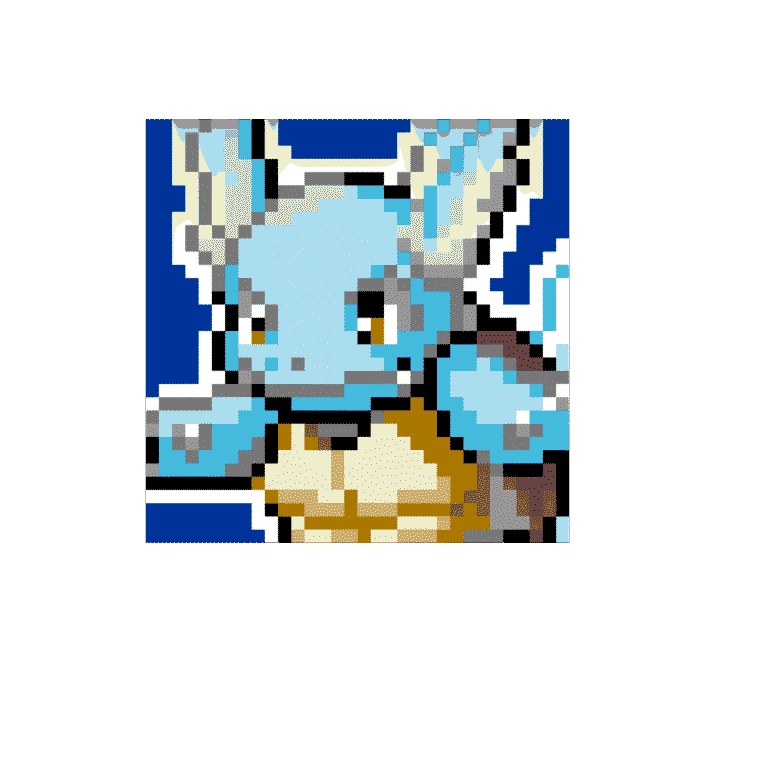 Wartortle – Pokemon Pärlplatta Mönster