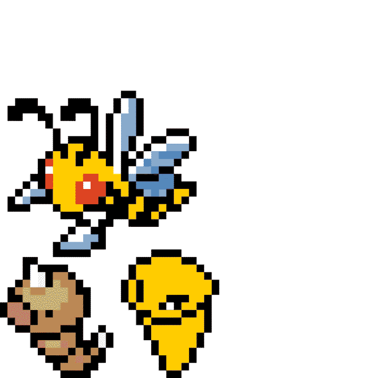 weedle och dess evo v1 – Pokemon Pärlplatta Mönster