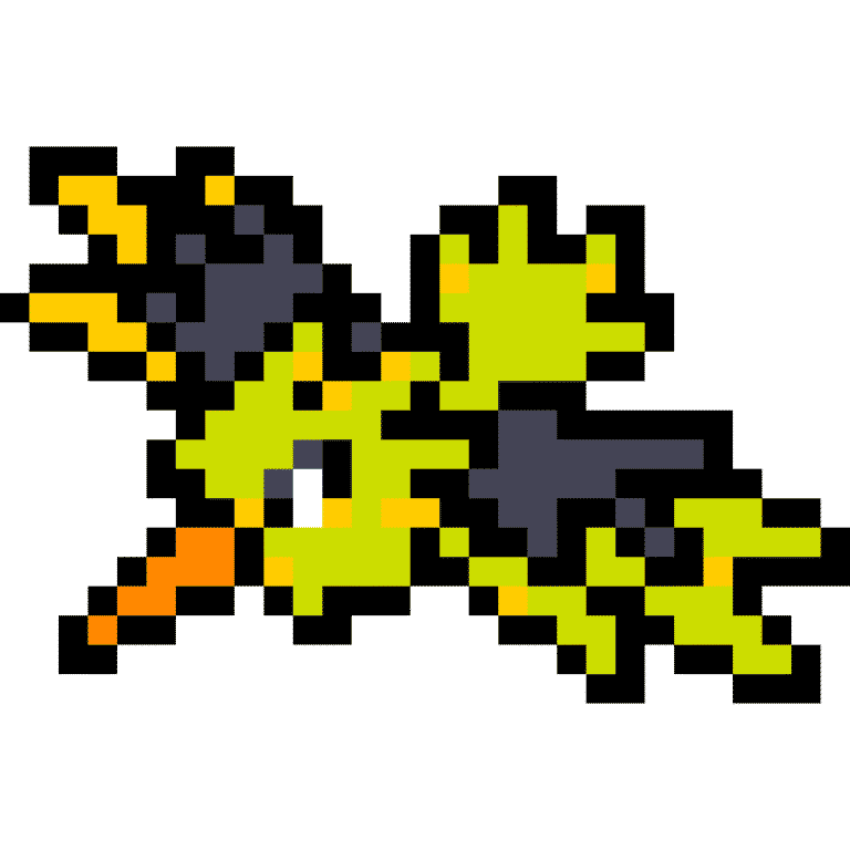 Zapdos – Pokemon Pärlplatta Mönster