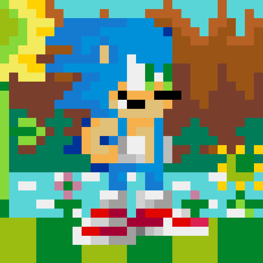 Pärlplatta mönster för pixel art klassisk sonic