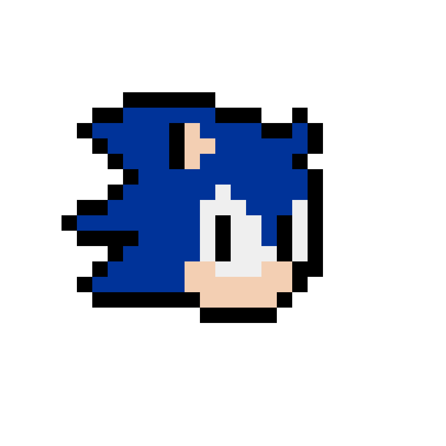 Pärlplatta mönster för sonic