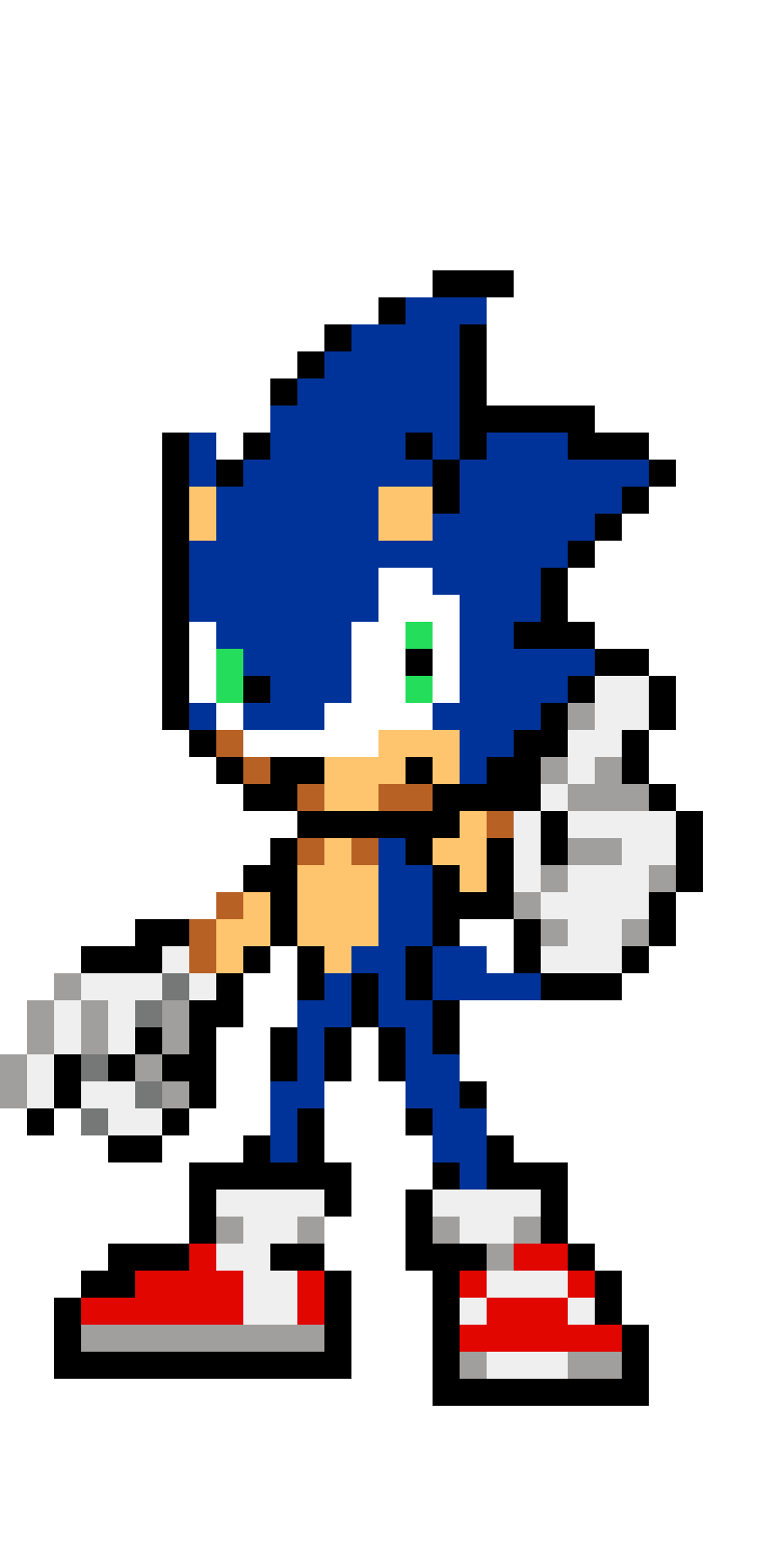 Pärlplatta mönster för Sonic