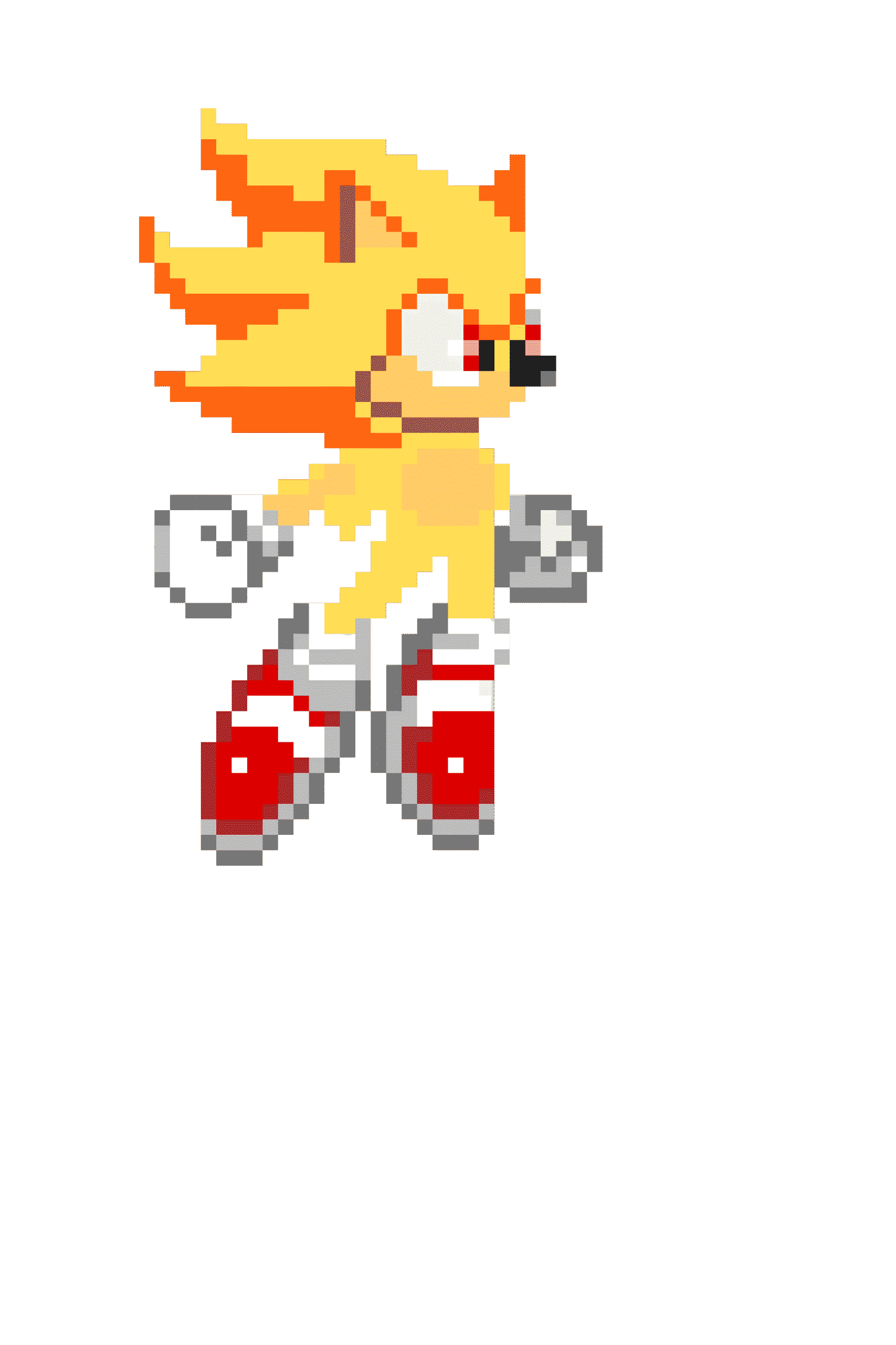 Pärlplatta mönster för super sonic