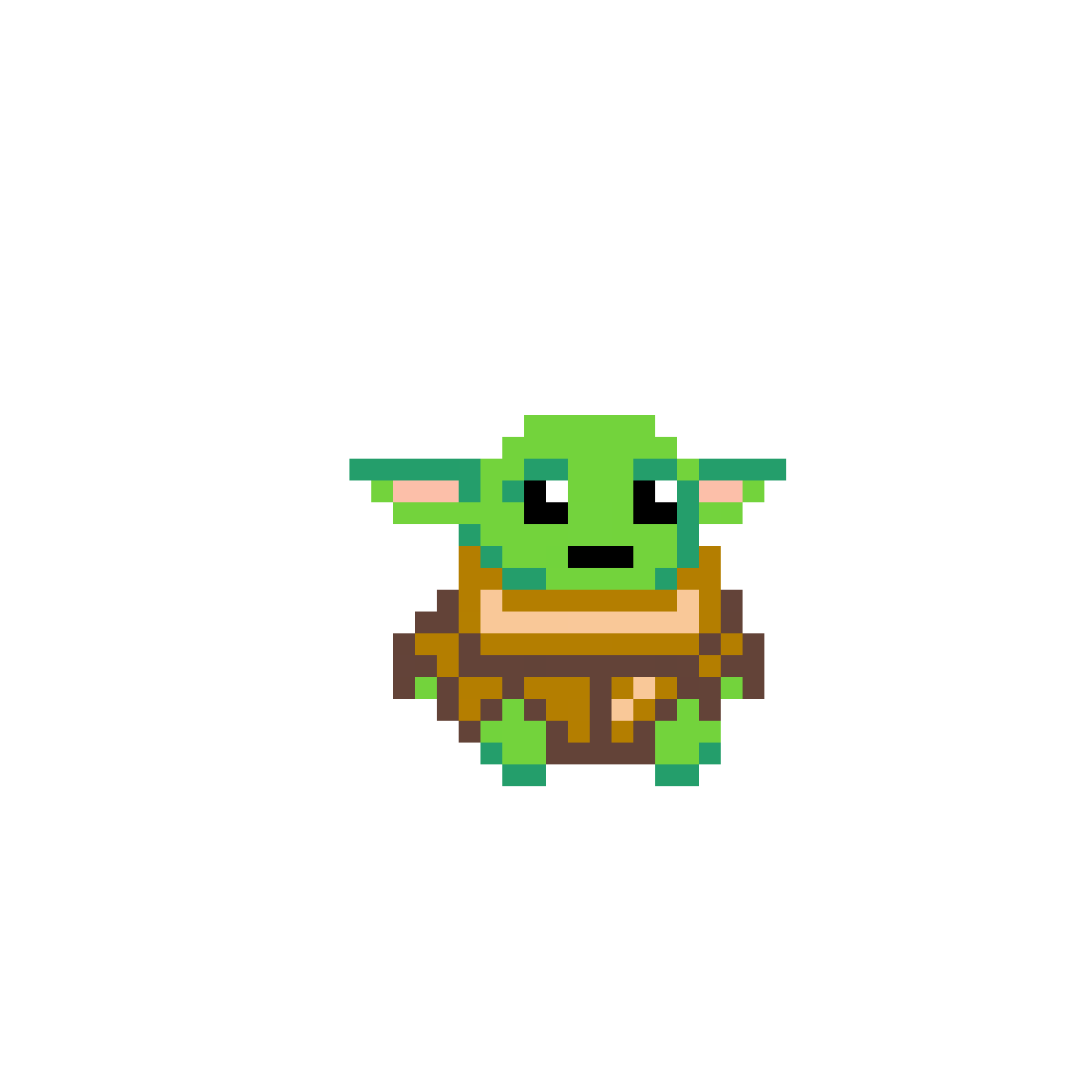Pärlplatta mönster för Baby Yoda