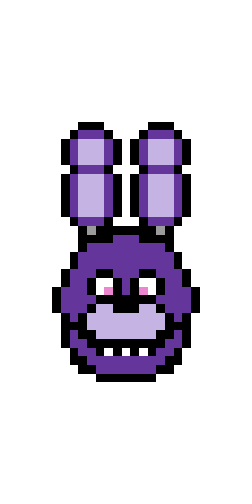 Pärlplatta mönster för Bonnies head - Five Nights at Freddys