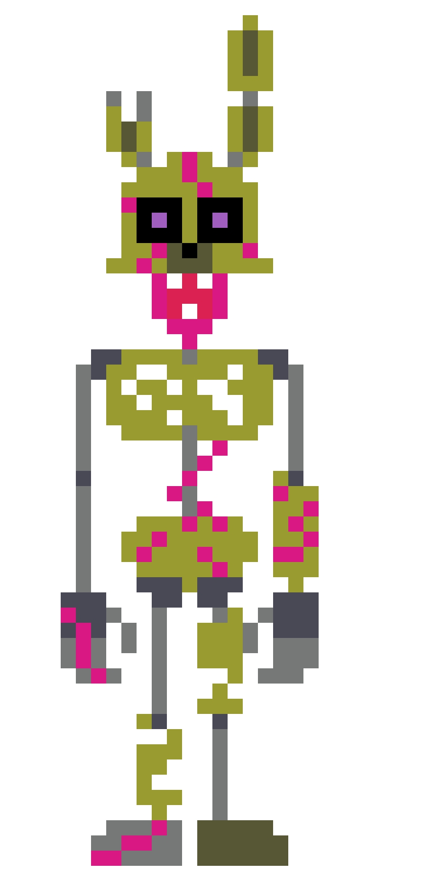 Pärlplatta mönster för Burntrap fnaf (william afton o the mimic)