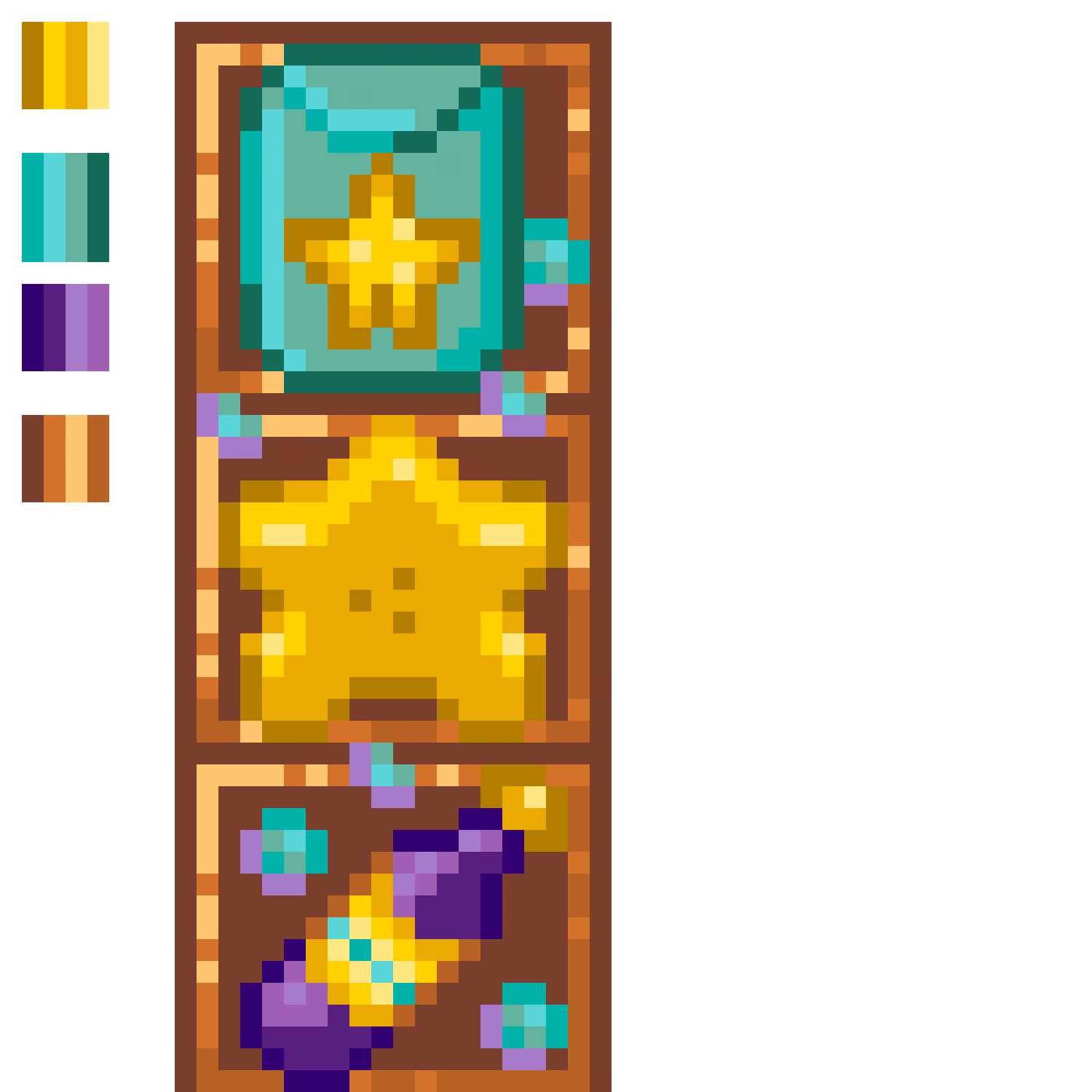 Pärlplatta mönster för Carambola (stardew Valley)