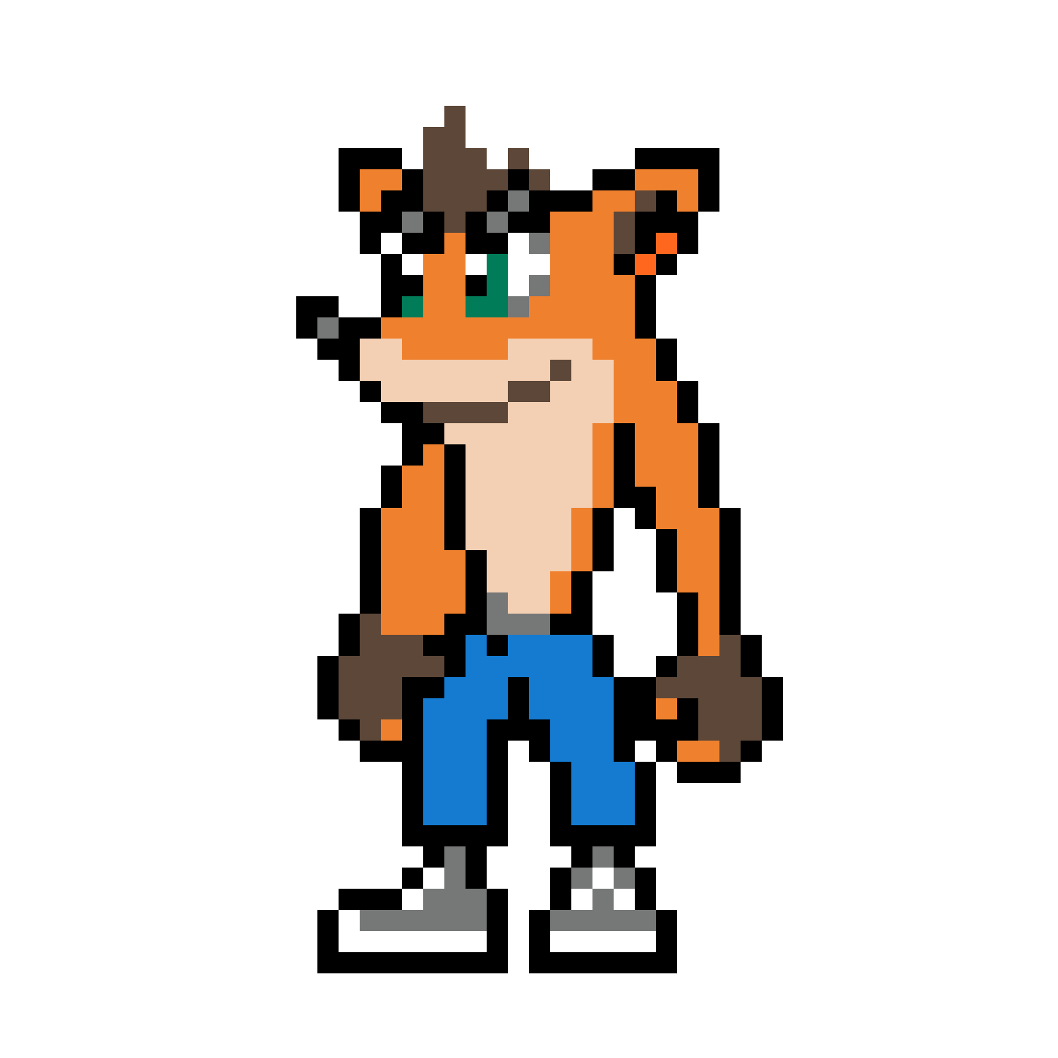 Pärlplatta mönster för Crash bandicoot