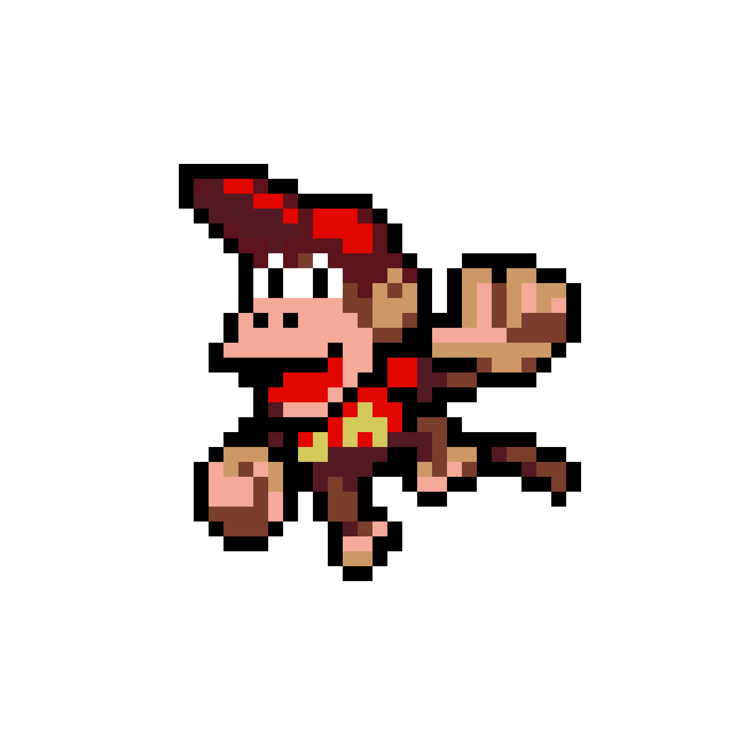 Pärlplatta mönster för Diddy Kong
