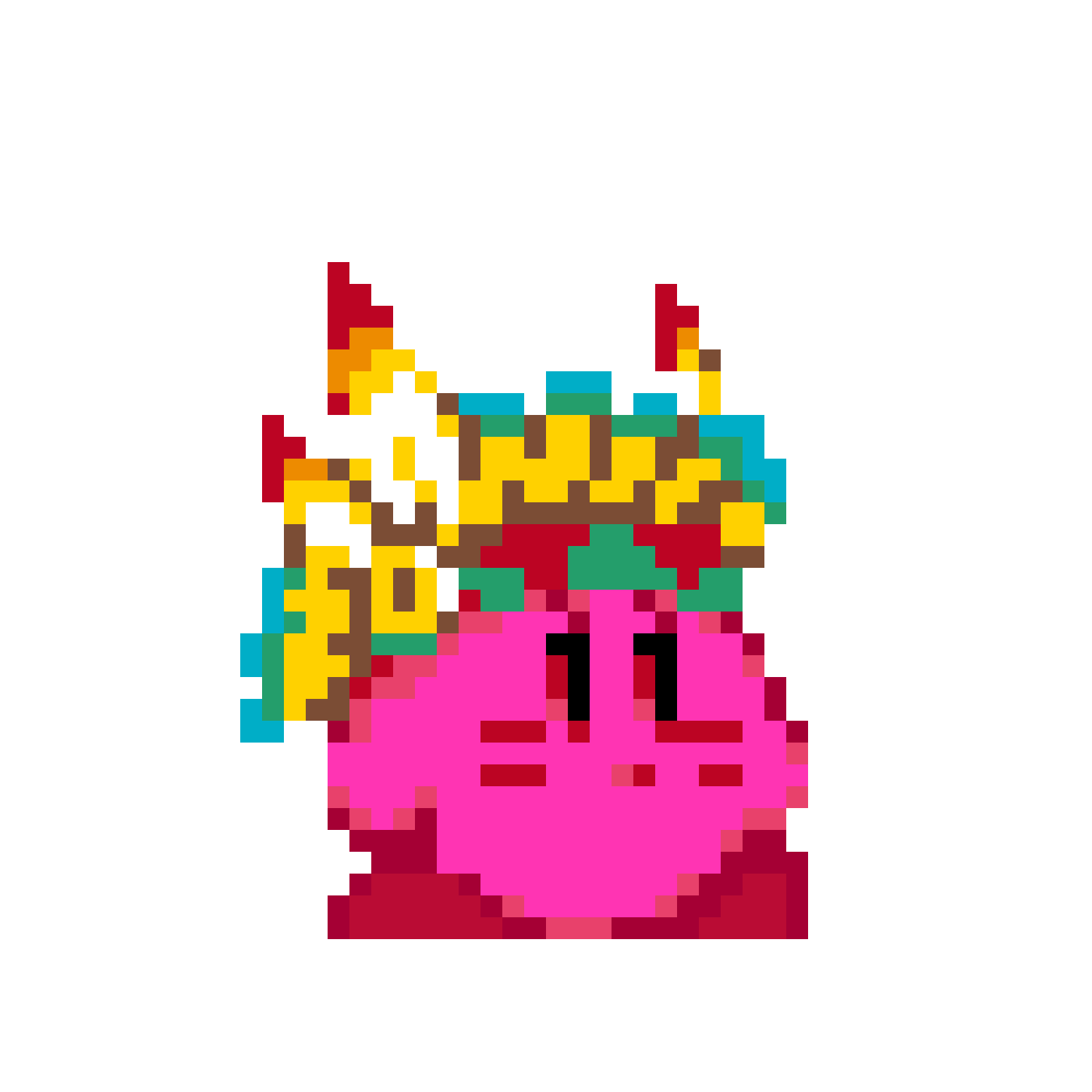Pärlplatta mönster för Fågel Kirby