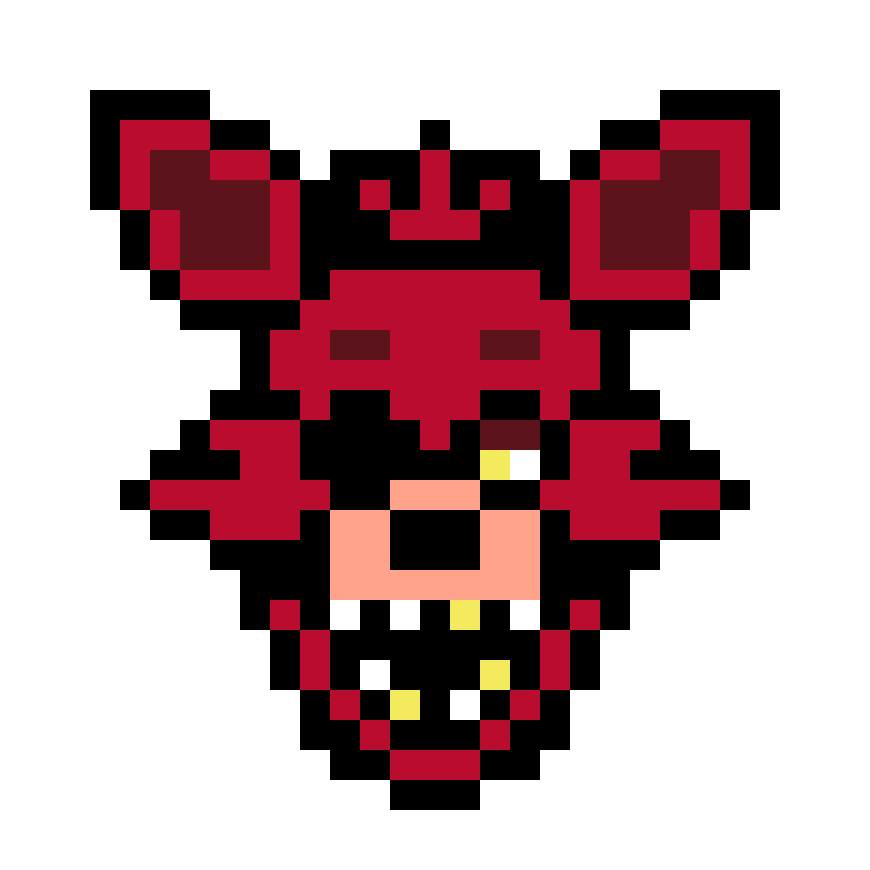 Pärlplatta mönster för Foxys head - Five Nights at Freddys