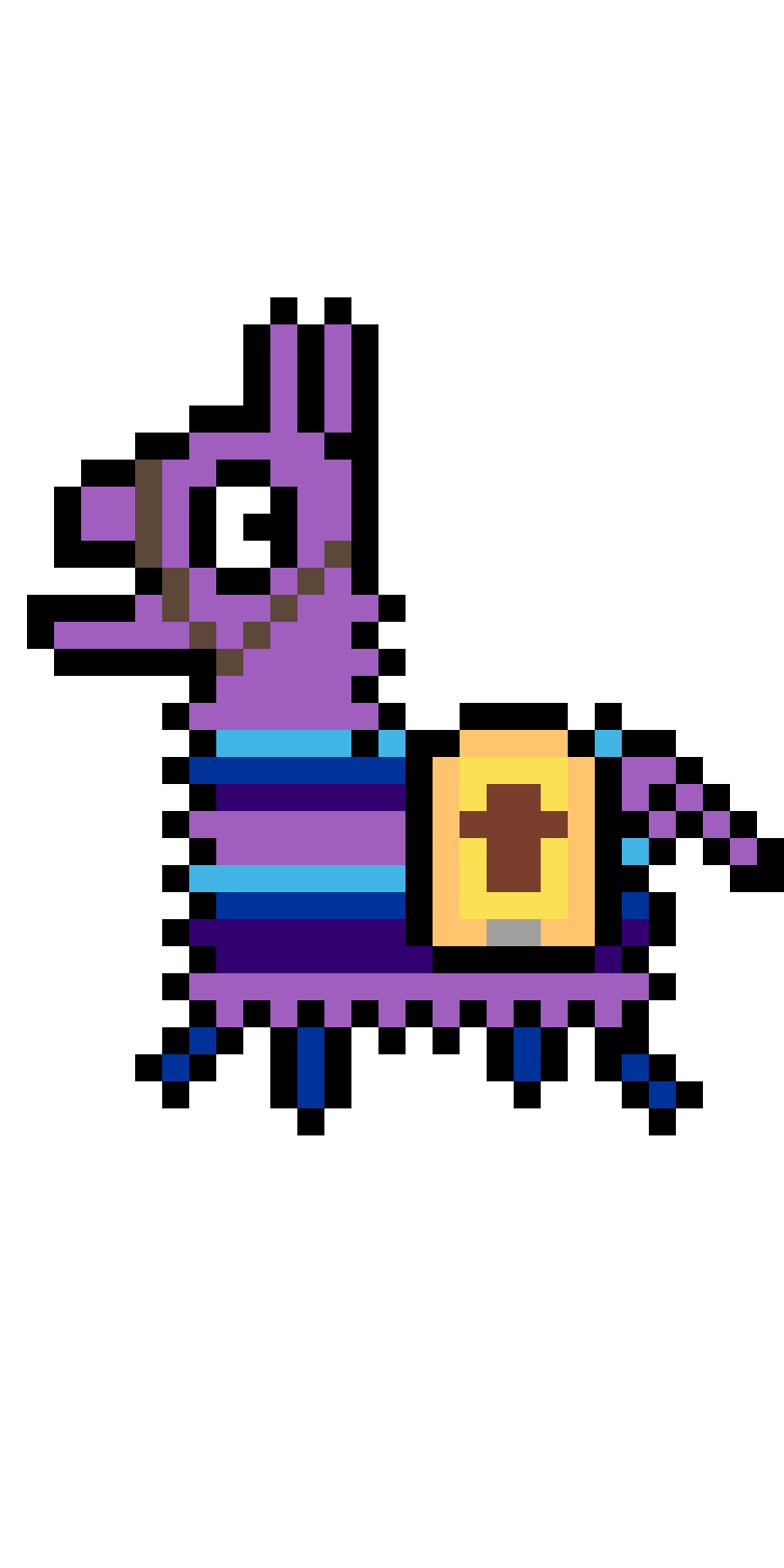 Pärlplatta mönster för Lama Fortnite