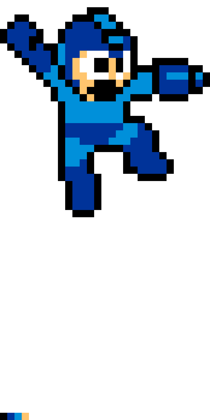Pärlplatta mönster för MegaMan Classic Jumping Bead