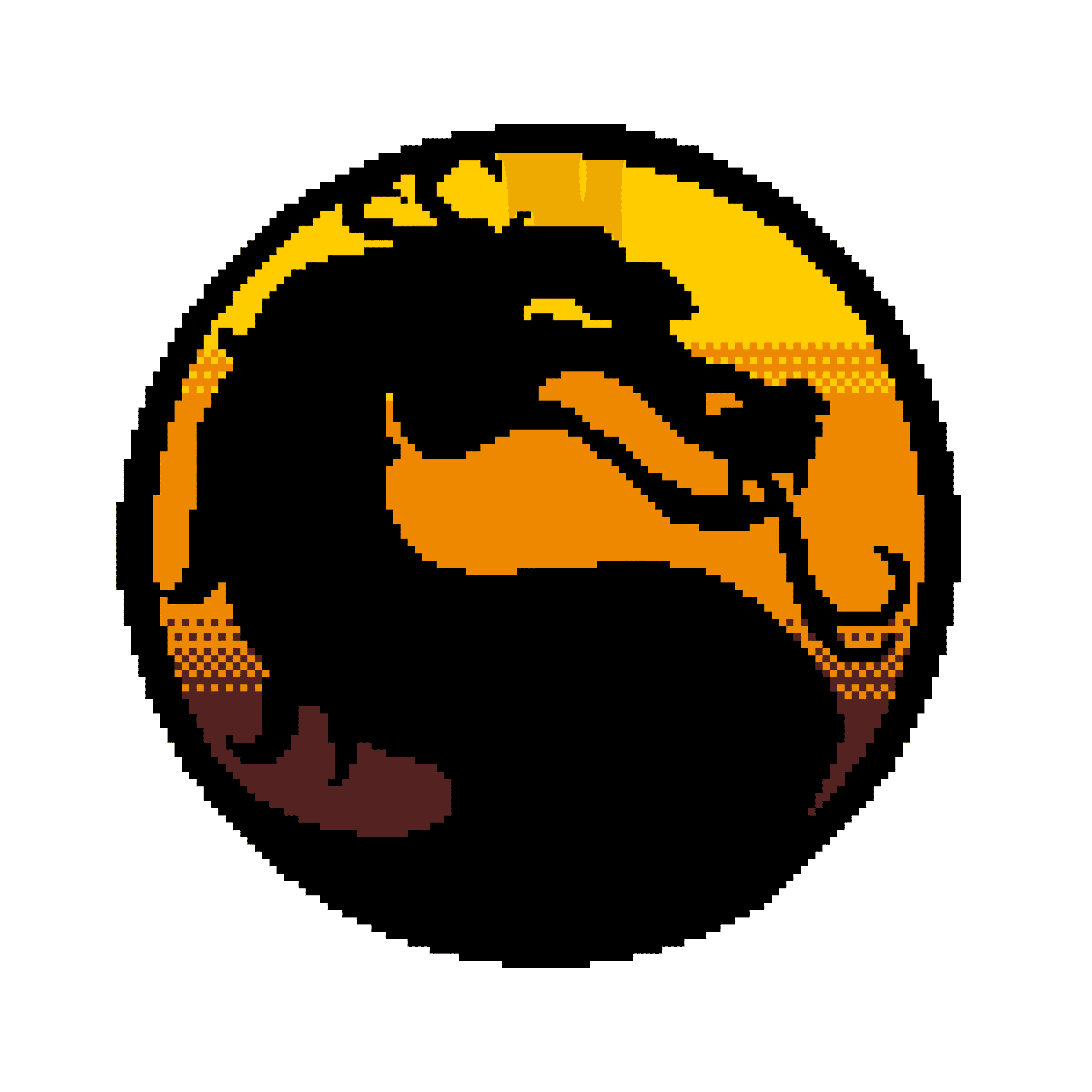 Pärlplatta mönster för Mortal Kombat Logo