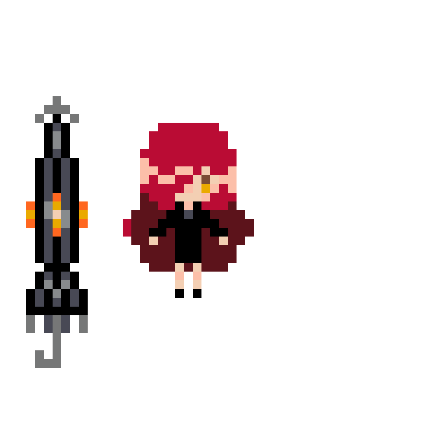 Pärlplatta mönster för parasoul skullgirls