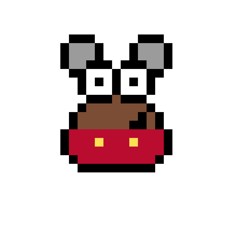 Pärlplatta mönster för pou mickey mouse