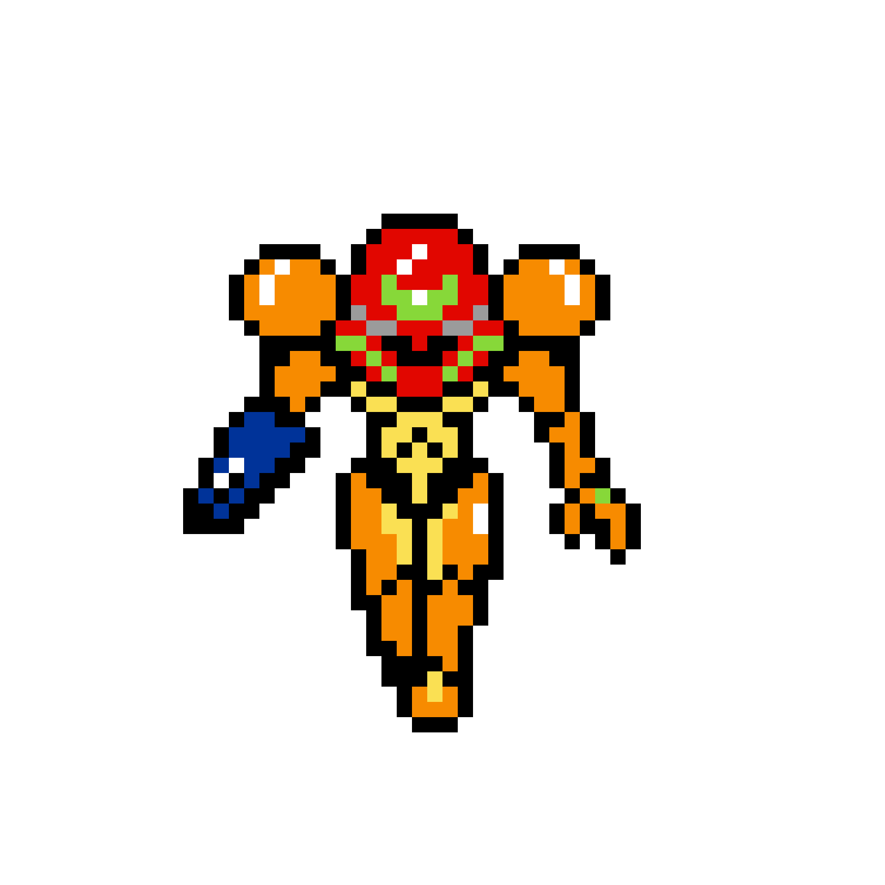 Pärlplatta mönster för Samus Aran