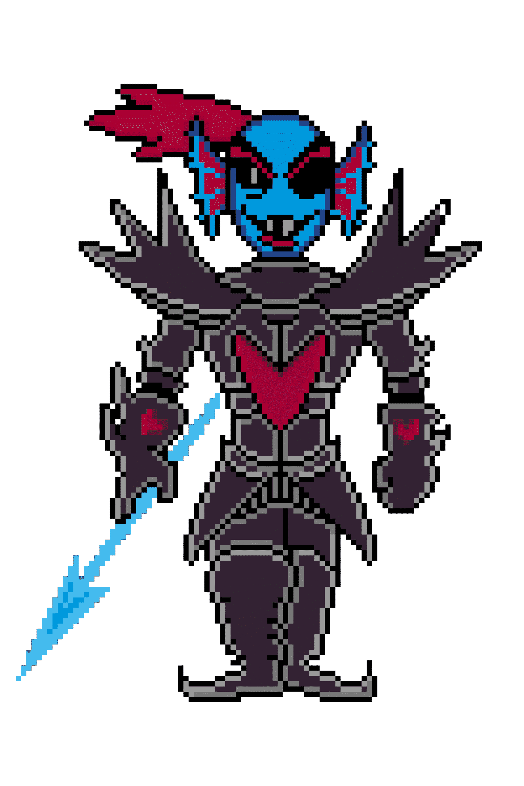 Pärlplatta mönster för Undyne The Undying