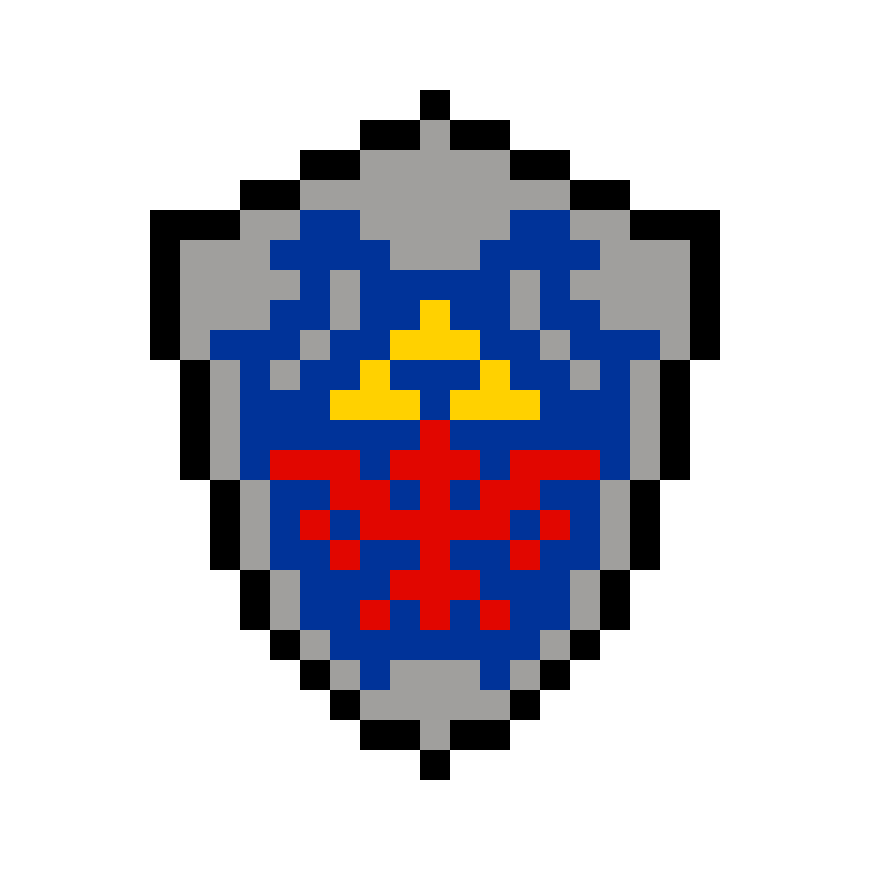 Pärlplatta mönster för Hylian Shield