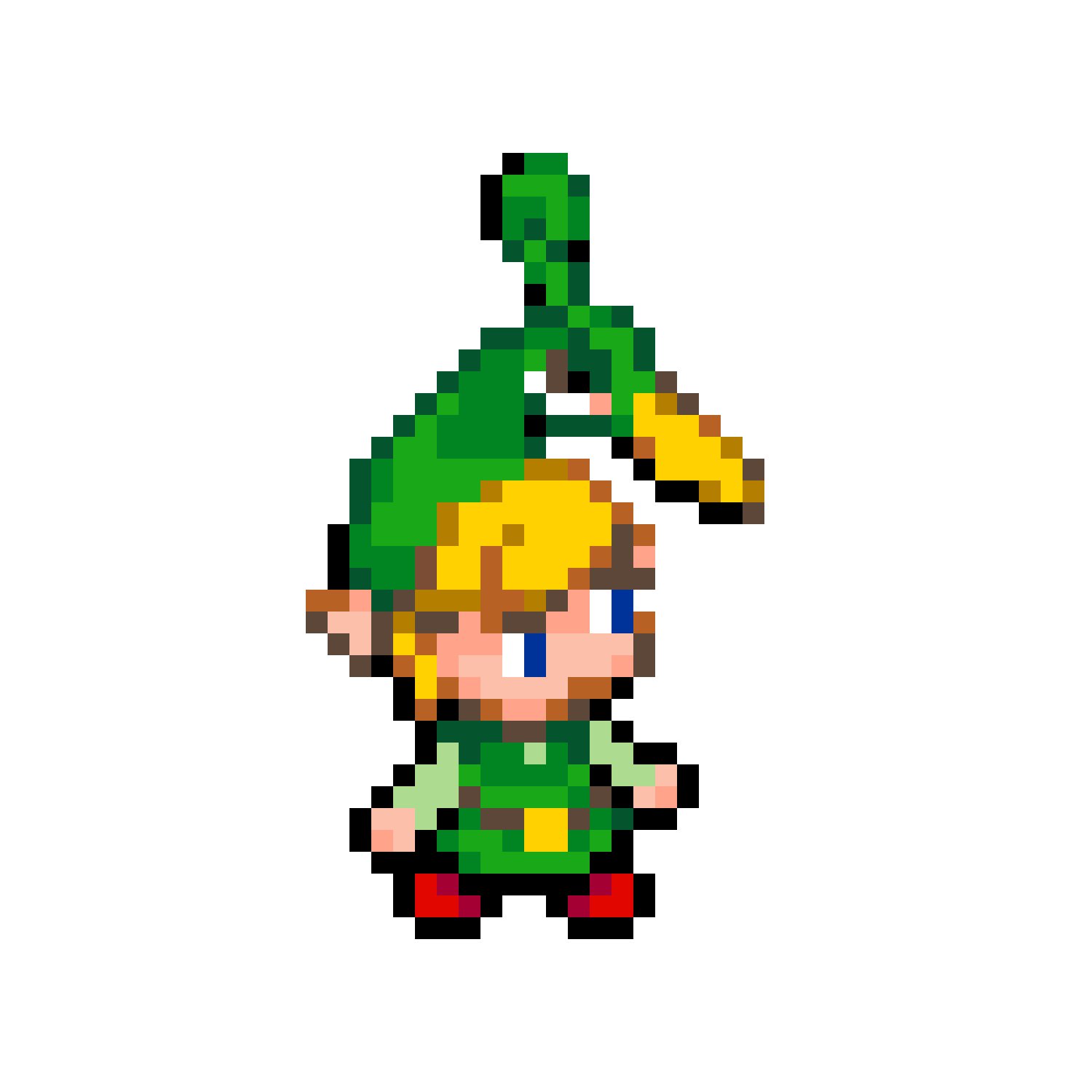 Pärlplatta mönster för Link Minish Cap