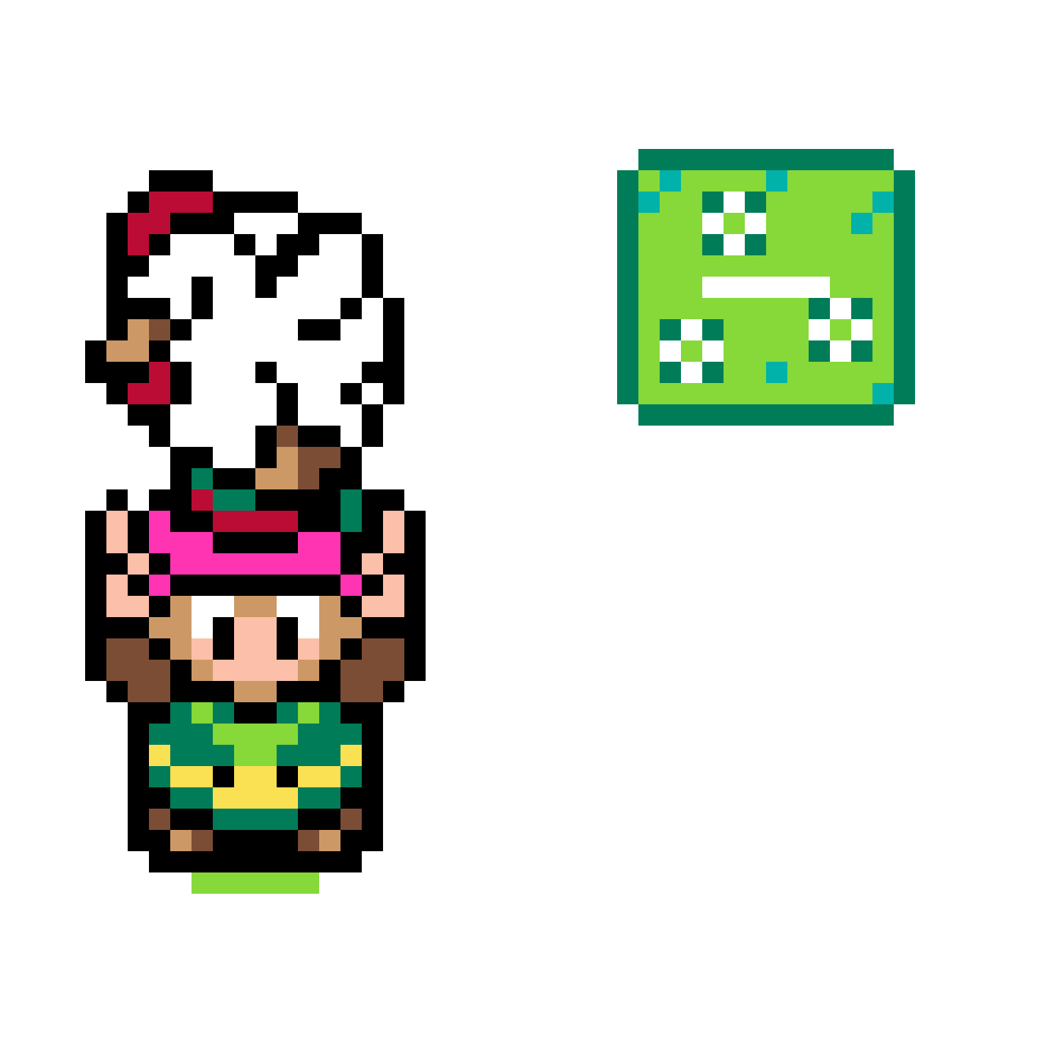 Pärlplatta mönster för Zelda Rosa
